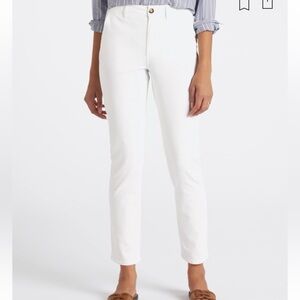 MARKET & SPRUCE Madison High Rise Slim Straight Chino Pant Sz 6 NWT White